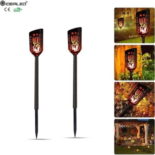 2-Pack New Solar Flame Flickering Garden LED lamp Waterproof solar powered dynamic Torch Light outdoor garden solar LED light
