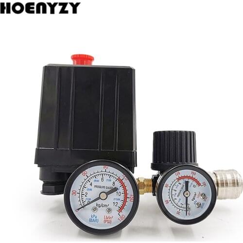 240V/380V Durable Regulator Duty Air Compressor Pump Pressure Switch Control Valve 7.25-125 PSI with Gauge