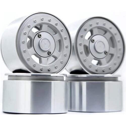 4PCS 1/10 RC Rock Crawler Aluminum 2.2 Beadlock Wheel Rims for Axial SCX10 RR10 Benz6X6 90048 90018 TRX4 TRX-6 G63