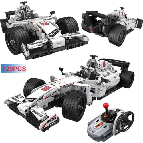 729PCS City RC F1 Racing Car Building Blocks Compatible Remote Control Car Electric Bricks Educational Toys For Children