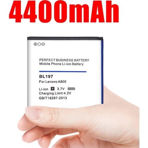 4400mAh BL197 BL-197 for Lenovo A800 A820 A798t S720 S720i S750 S889T S870e S868T S889 A820T A798T S868T Battery