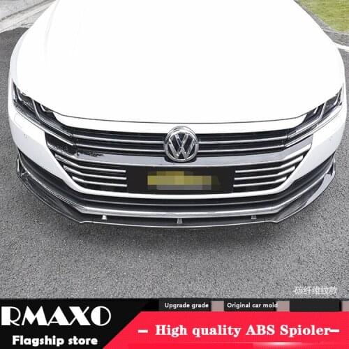 For CC ABS Rear Bumper Diffuser Protector For 2019 TF Volk swagen CC Body kit bumper rear Front shovel lip rear spoiler