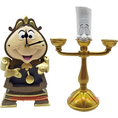 Disney Beauty and the Beast Cogsworth Clock Action Figure Model Collection Home Decoration Gift for Girls Kids