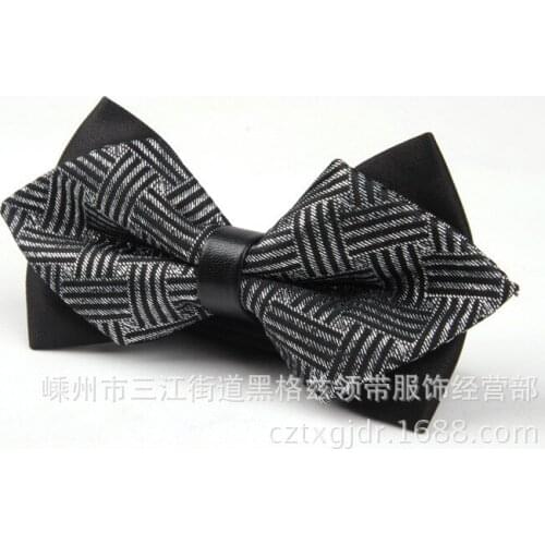 Pointed arrow bow tie sharp corner fashion British wind collar flower mens bow tie spot