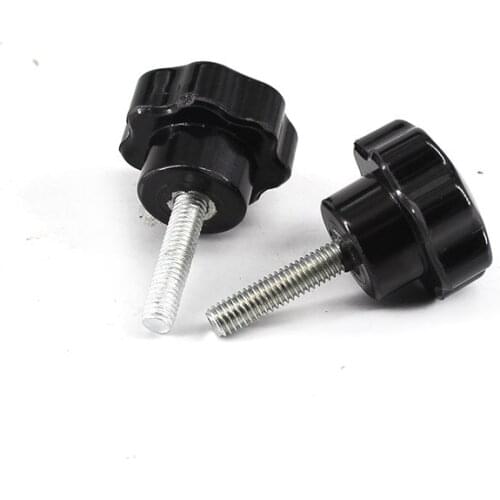 5pcs Star Clamp Knob M8 Male Thread 38mm Head 7Star Tighten Nut Handle Length 20/25/30/40/50/60mm Bakelite Mechanical Thumb Nut
