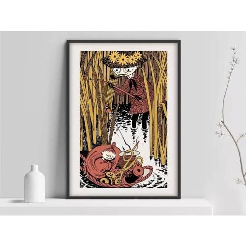 Hd Prints Picture Mumintroll Illustration Wall Artwork Modular Jansson Painting Poster Canvas Living Room Home Decoration Framed
