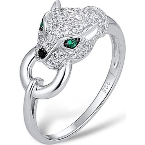Creative Domineering Panther Head Ring Personality Charm Gift Woman Fashion Temperament Party Jewelry Wholesale
