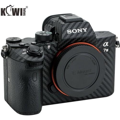 KIWIFOTOS Anti-Scratch Camera Body Carbon Fiber Film Kit For Sony A7 III A7R III A7III A7RIII A7M3 A7RM3 Cameras Skin 3M Sticker