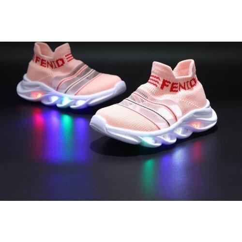 Infant Size 21-30 Glowing Sneakers for Children Casual Kids Luminous Shoes Baby Toddler Shoes Fashion Girls Boys Sport Sneakers