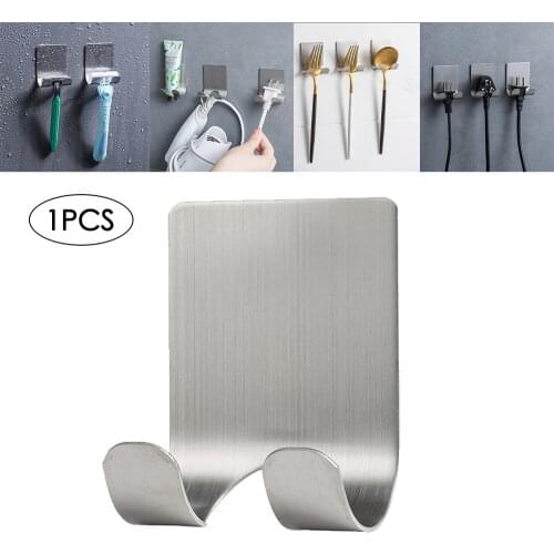 1/2PCs Stainless Steel Razor Holder Adhesive Storage Hook For Shaver Wall Shelf Organizer Rack Fittings For Bathroom Accessories