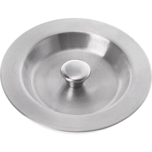 Kitchen Stainless Steel Bath Tub Filter Sink Floor Plug Laundry Bathroom Water Stopper Cap Tool