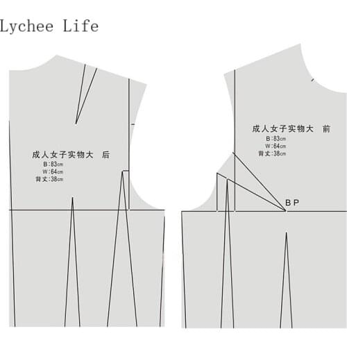 Lychee Life 1:5 Transparent Women Cloth Design Ruler Drafting Template Quilting Clothing Prototype Ruler Diy Sewing Tools