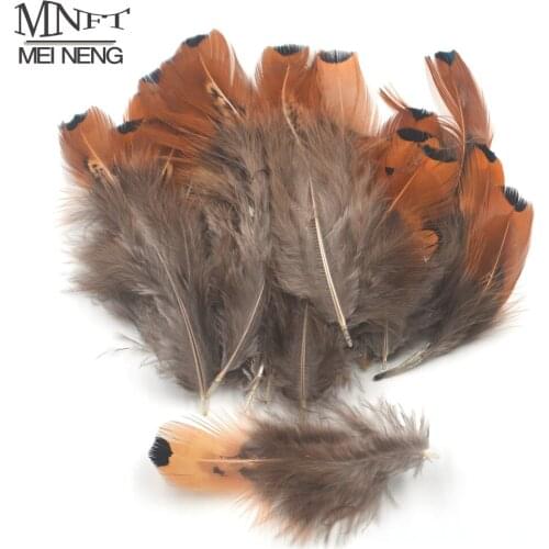 MNFT 150pcs Natural Picked Gray Brown Tip Mix Feather for Fly Tying Throax Tail Wing Feathers 5~7cm Streamer Material