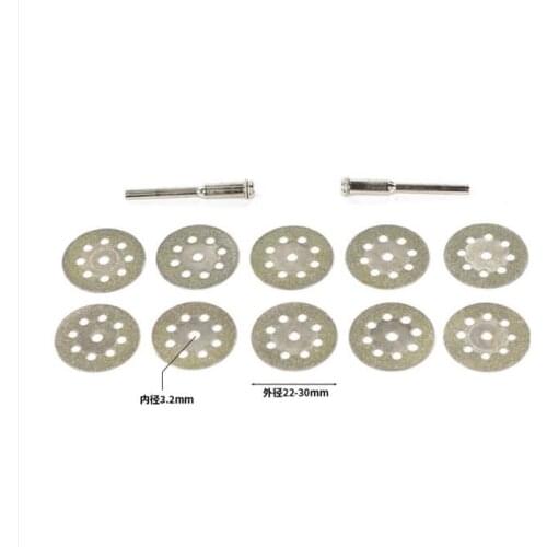 10Pcs Tool Set Dremel Diamond Grinding Wheel Saw Cutting Abrasive Disc For Dremel Rotary Tools Accessories with Mand