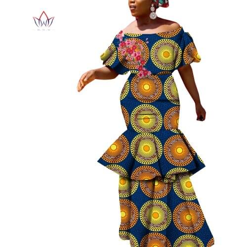 2021 New Double Layer Dresses for Women Party Wedding Casual Date Dashiki African Women Dresses African Dresses for Women WY932