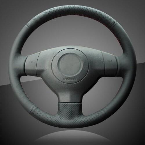 Auto Braid On The Steering Wheel Cover for Suzuki SX4 Alto Old Swift Interior Accessories Hand Sewing Car Steering Wheel Covers