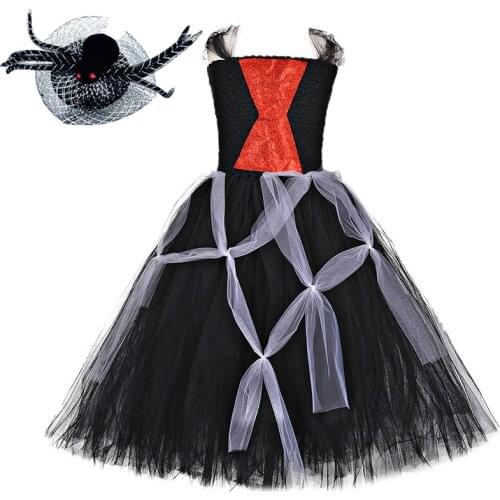 Vampire Halloween Tutu Dress Scary Spider Witch Zombie Role Play Costume Carnival Evening Party Parade 31 of Oct Outfit Clothes