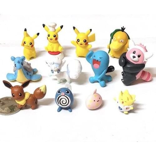 Pokemon CANDY TOY Pikachu Poliwag Wobbuffet Ice Vulpix Psyduck Togepi Lapras Bewear Cute Action Figure Toys