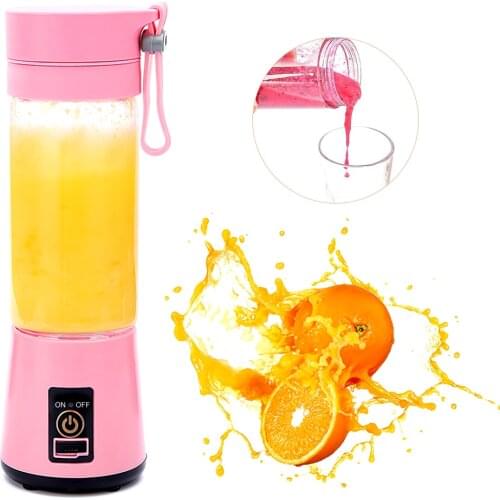 Portable Blender USB Rechargeable Mixer Electric Orange Juicer Machine 4/6 Blades Mini Fruit Processor Personal Lemon Squeezer