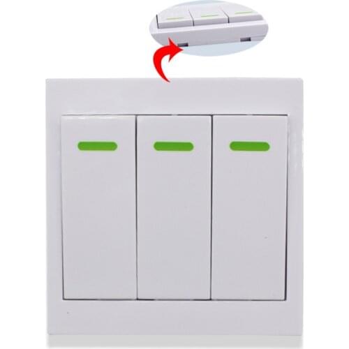 Smart life button wall light switch 1/2/3 channel wireless wall switch wireless switch with 433MHZ radio frequency remote contro