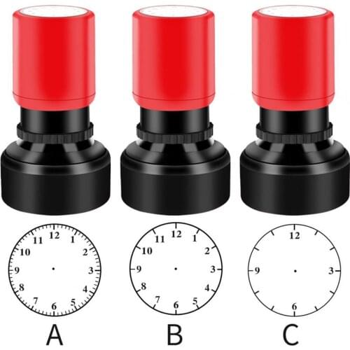 Ink Stamp Educational Easy-cleaning Fast Dry Self-inking Teacher Clock Stamp Toys for Student Stamper DIY Cartoon Stamper Toys