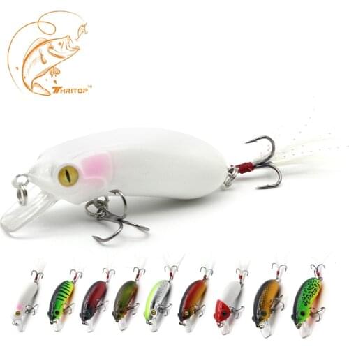 Thritop Artificial Hard Bait 3d Eyes Sharp Hook 6cm 10g 9 Different Colors TP045 Minnow Professional Fishing Lure High Quality