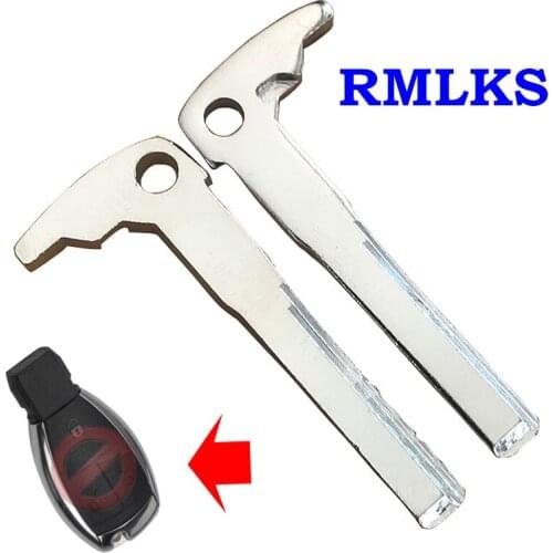 Smart Emergency Blade Blank Insert Chrome Blank Insert Key Replacement Uncut Blade Insert For Mercedes Benz uncut key blade