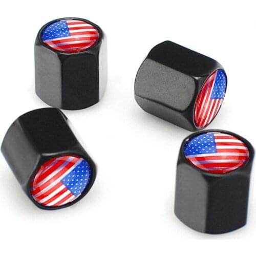 Universal Car Wheel Tire Valve Caps For Mercedes Accessories USA Flag Logo Auto Tyre Stem Valve Airtight Cover Protector Tapones