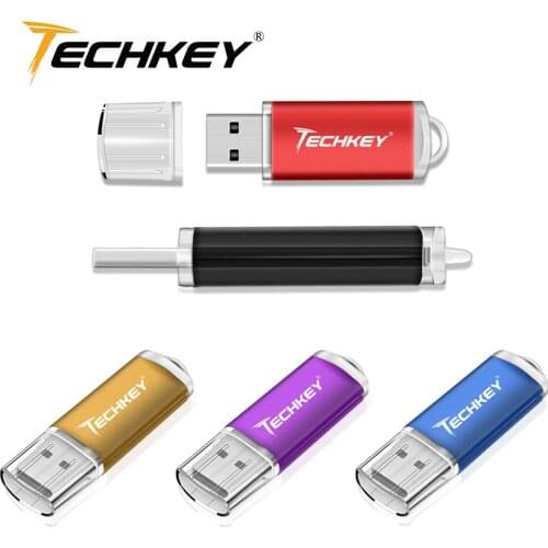 Techkey Usb Flash Drive 2018 newest 4gb 8gb pendrive 16gb 32gb флешка Storage usb stick for phone Memory stick Free shipping
