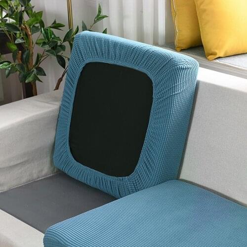 Thicken Sofa Seat Cushion Cover Chair Cover Furniture Protector Stretch Velvet Particles Fleece Washable Removable Slipcover