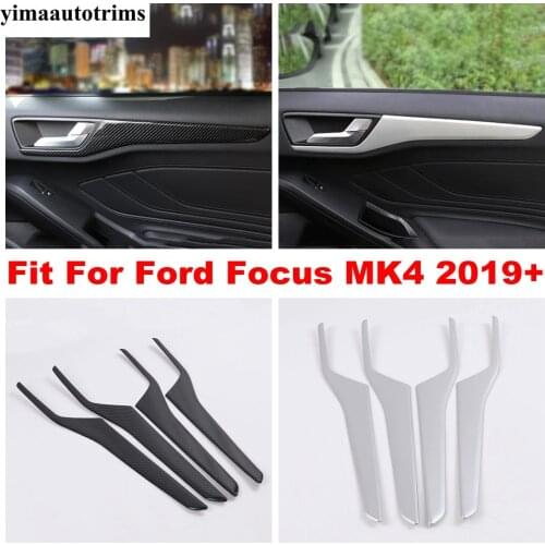 For Ford Focus MK4 2019 - 2021 Car Inner Door Handle Panel Strip Garnish Cover Trim ABS / Stainless Steel Accessories Interior