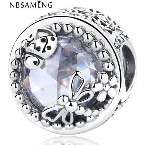 2018 Authentic Original Charms 925 Sterling Silver Enchanted Nature Charm Beads Fit Bracelets Jewelry Gift