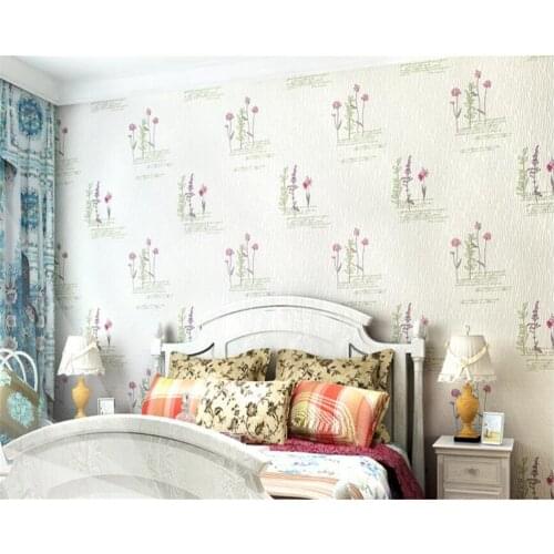 Beibehang tapety Warm Pastoral Nonwovens 3D Stereo Wallpaper Fashion Modern Romantic Backdrop Wall papel de parede 3d wallpaper