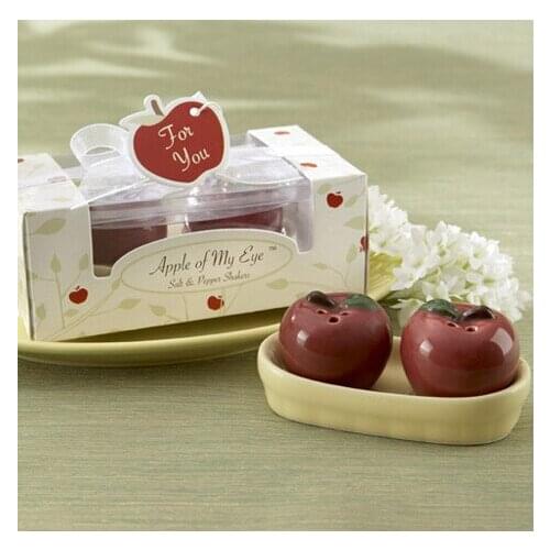 60sets=120 pcs Two apples in a Pod Salt and Pepper Shakers Wedding Favors