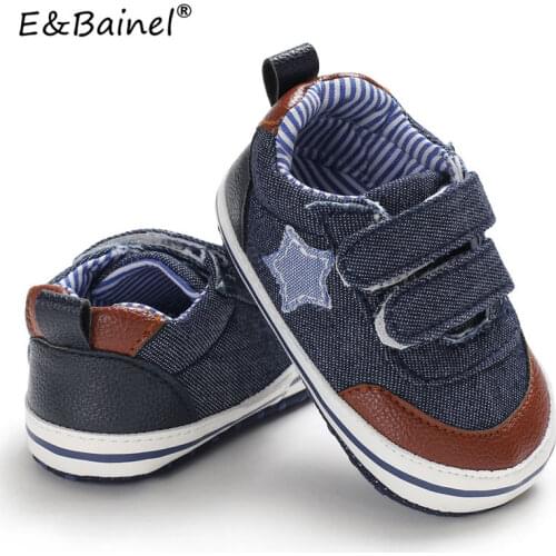 E&Bainel Baby Shoes Classic Canvas Baby Boy Shoes Sneaker Stitching Soft Bottom Anti slip Toddler Newborn First Walker Prewalker