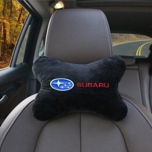 1pcs Car Headrest Cover Auto Seat Cover Head Neck Rest Pillow for Subaru Impreza Forester Tribeca XV BRZ Car Styling