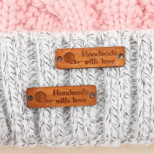 Wooden labels, personalized tags, knit labels, Custom Name, Handmade, Custom Design,Name Tags, Brand Tag (WD1460)