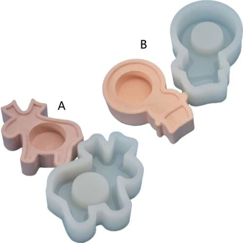 Christmas Candlestick Epoxy Resin Mold Candle Holder Silicone Mould DIY Crafts Jewelry Home Decorations Casting Tool