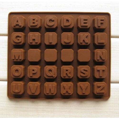 Diy handmade chocolate mould 26 letter 4 whiteboard silica gel handmade soap Free shipping