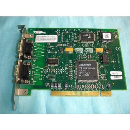 For 90% New US NI Companys PCI-232/485.2CH RS-232 2 Serial Communication Capture Card USED