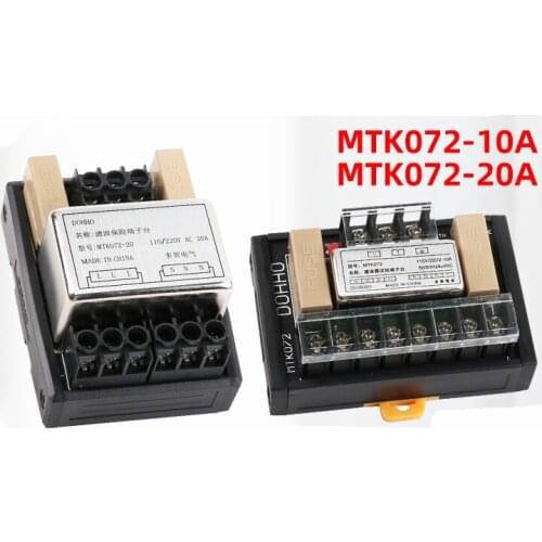 220V Filter Safety Terminal Table MTK072-10A MTK072-20A Wiring MTK070 Connector MTK071 Strong Anti-Interference Stability