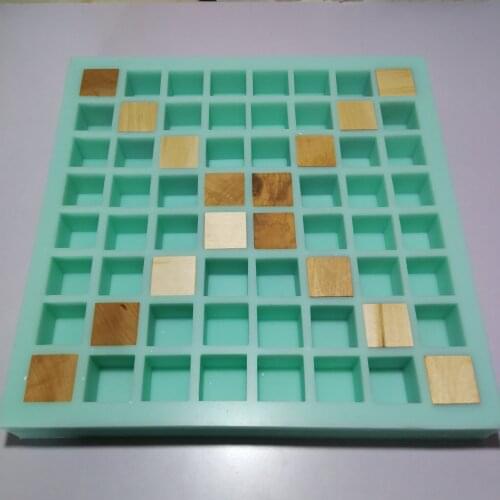 PR452 PRZY 64-hole Square Cement Concrete Mold Resin Clay Molds Silicone Mold Silicone Handmade Soap Making Mould Eco-friendly