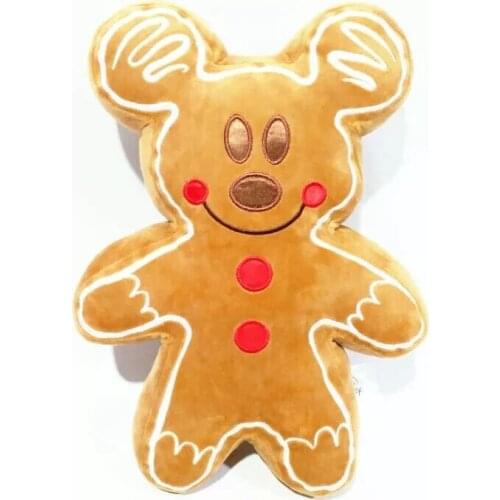 Disney Classic Cartoon Mickey&Minnie Mouse Gingerbread Man Plush Toy Doll High Quality New Year Gifts For Children