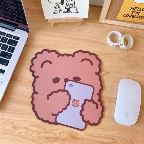 Achotop Korean Mouse Pad Ins Cartoon Mousepad Small Cute Computer Student Office Supplies Student Creative Table Cup Mat kawaii