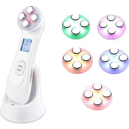Facial Mesotherapy Face Lifting Skin Tightening RF Radio Frequency LED Photon Blackhead Acne Wrinkle Remover Skin Care Massager