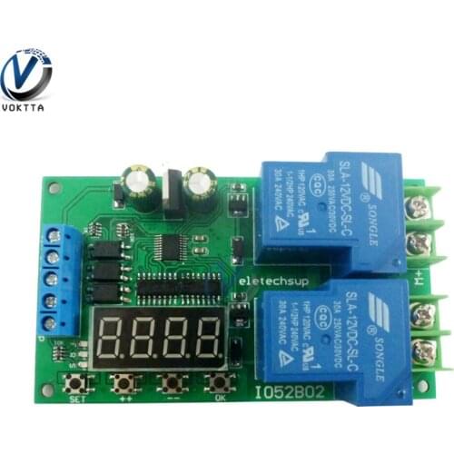 12V 30A Multifunction DC AC Motor Controller Relay Board Forward Reverse Control Automatic Delay Cycle Start Stop Switch Module