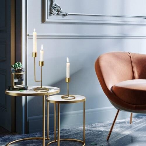 Nordic romantic iron light luxury candlestick /candlelight dinner prop/home candlestick decor