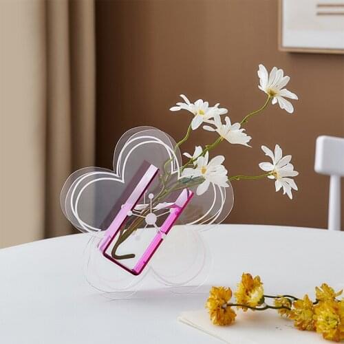 Acrylic Transparent Flower Vases Living Room Decoration Tabletop Vase Modern Vases for Flower Arrangements Decoration for Homes