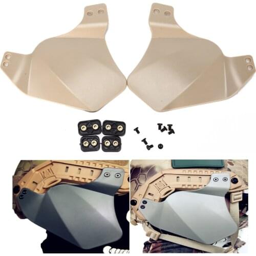 Tactical Helmet Baffle Side Cover FAST Helmet Rail Accessories Military Airsoft Paintball Ear Protection 2 Pieces