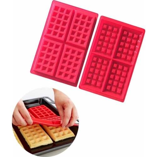 Waffle Maker Oven Waffles Mold Tray Silicone Mould Pan Cookies Cake Mold Bakeware DIY Craft Donuts Maker Kitchen Accessories